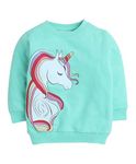 BUMZEE Mint Green Girls Full Sleeves Sweatshirt Age - 18-24 Months (Peb8665E-mgn)