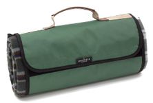 Greenfield Collection 135cm x 148cm Picnic Blanket; Forest Green Plaid Moisture Resistant Outdoor Rugs for Camping, Outdoor, Park, Hiking, Beach With Carry Handle