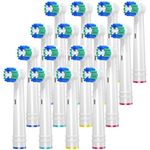 REDTRON Replacement Brush Heads for Oral B, 16 Pack Electric Toothbrush Heads for Oral B Braun, Classic Precision Clean Brush Heads Fit Professional Care, Vitality Pro Smart Genius Series and More…