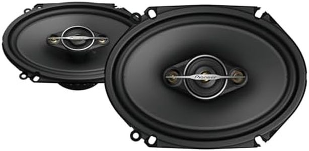 Pioneer A-Series Standard TS-A6881F, 4-Way Coaxial Car Audio Speakers, Full Range, Clear Sound Quality, Easy Installation and Enhanced Bass Response, Black 6” x 8” Oval Speakers