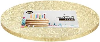 Kootek Cake Boards Drums 12 Inch Round, 1/2" Thick Cake Drums, Cake Decorating Supplies Sturdy Cake Corrugated Cardboard for Multi-Layer Cakes (Gold, 1 Pack)