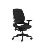 Steelcase Leap Ergonomic Height Adjustable Office Chair with Adjustable Lumbar Support and Armrests, Comfortable Upholstery in Black Fabric, 62 x 68 x 100cm