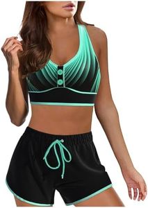 Generico Costume Cosplay Donna Bikini Vita Alta Rosa Costume Piscina Bambino 12 Anni Costume Piscina Donna Sportivo Due Pezzi Imbottito Costume da Mare Donna Perizoma Bikini+Plus+Size