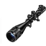 CVLIFE Optics Hunting Rifle Scope 6-24x50 AOE Red & Green Illuminated Crosshair Gun Scopes With Free Mounts