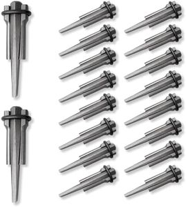 LECEHIVO 18 Pcs Rock Splitting Wedges with Feather Shims, 5/8 Inch Wedge and Shims Set, Heavy Duty Stone Hounding Equipment Rock Splitting Tools for Concrete, Granite, Marble