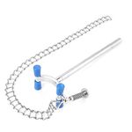Hilitand Laboratory Chain Clamp, Stainless Steel Laboratory Beaker Chain Clamp, Blue Lab Clip Beaker Container Fixator Chemical Equipment