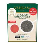 VAHDAM, Original English Breakfast Black Tea Leaves 340g (170+ Cups) Non GMO, Gluten Free | Strong, Robust & Aromatic Loose Leaf Tea | Unblended Single Origin Loose Leaf | Vacuum Sealed Pack