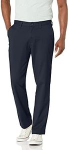 NAUTICA Men's Classic Fit Flat Front Stretch Solid Chino Deck Pant, True Navy, 36W x 30L