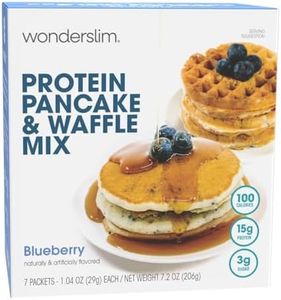 Wonderslim Protein Pancake & Waffle Mix, Low Calorie – 7 Pack (Blueberry)