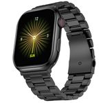 Fire-Boltt Brillia Pro Smart Watch with 51.3mm (2.02 inch) AMOLED Display, Bluetooth Calling, SpO2, Heart Rate Monitoring, 120+ Sports Modes, IP67 Waterproof, Long Battery Life (Black Chain)