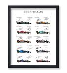 Poster Master 2023 Car Racing Poster - Race Car Print - Sports Car Racing Art - Gift for Men, Women & Car Enthusiast - Great Wall Decor for Garage, Living Room or Office - 16x20 UNFRAMED Wall Art