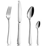 Cutlery Set, Pleafind 32 Piece Cutlery Set, Service for 8, Stainless Steel Flatware Set Include Knife Fork Spoon, Mirror Polish Silverware Set, Dishwasher Safe