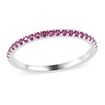 brd jewelry 925 Sterling Silver Eternity Band Ring I Wedding Band Rings I Gifts for Women and Girls I Hallmark and 925 Stamp Jewelry (Pink, 16)