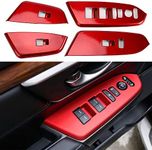 CEBAT 4PCS ABS Red Inner Car Window