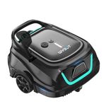 WYBOT A1 Cordless Robotic Pool Cleaner, Automatic Pool Vacuum for Above Ground with 120 Mins, Double Filters, LED Indicator, Charge in 2.5 Hours, 4 Cleaning Modes, Ideal for Above Pools (Black Green)