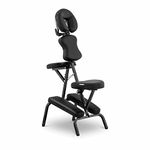 Physa Folding Massage Chair Portable Massage Chair 130kg Physa Montpellier Black (Steel Frame, PVC Cover, Adjustable Headrest -90°-45°)