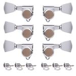 Gotoh Magnum Lock-Trad 3+3 Guitar Tuners with Keystone Knobs, Chrome