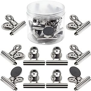 Magnetic Clips 2 inch, Heavy Duty Magnet Metal Clips for Refrigerator, 10 Pack Strong Magnet Clips for Cruise Cabins, Whiteboard, Fridge, Classroom