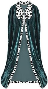 Proumhang King's Cape Costume Stage Performances pour Halloween Costume De Noël Accessoire Vert 190cm