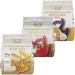 Care Free Kitchen Rotini Keto Pasta Noodles Variety 3-Pack (8 oz. Bags) Plain, Sundried Tomato, Roasted Garlic, 20g High Protein, Low Carb 2g Net Carbs, 26g High Fiber