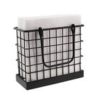 Black Metal Standing Napkin Holder Caddy for Lunch Napkins