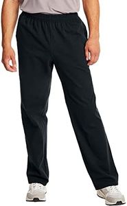 Hanes Essentials Sweatpants, Men’s Cotton Jersey Pants with Pockets, 33”, Black, 3X-Large