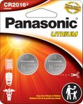 Panasonic CR2016 3.0 Volt Lithium Coin Cell Batteries – 2 Pack