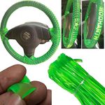 OLDMAN Polyvinyl Chloride Steering Wheel Cover Light Green-For All Types Of Vehicles. Car,Bas,Van,Tractor,Lorry,Truck And Boat All Types Of Sreering Wheel Useable.Steering Cover