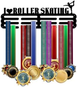 PH PandaHall Soporte de exhibición de medallas de patinaje sobre ruedas, colgador de medallas, soporte de cinta deportiva, soporte para medallas de competición, premios, soporte para medallas de