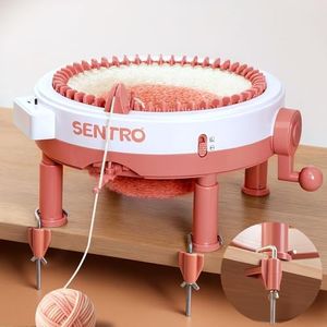 BZVV Knitting Machine 48 for sentro Crochet Machine,Circular Knit Machine for Adults and Kids,Sock Knitting Machines,Maquina de tejer for DIY Hats Scarves