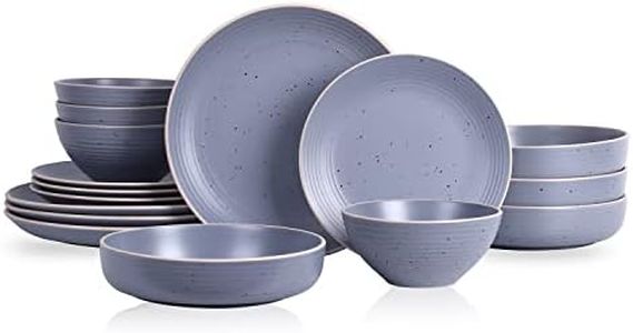 Stone lain Lauren Stoneware Dinnerware Set, 16-Piece Service for 4, Light Gray