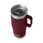 YETI Rambler 20 oz Travel Mug, Stainless Steel, Vacuum Insulated with Stronghold Lid, Wild Vine Red