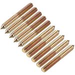 uxcell M10 Hanger Bolts Length 3-1/8"(80mm) Double Headed Bolts Self-Tapping Screw 10mm Wood Joint Furniture Legs 10pcs