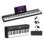 OYAYO Upgraded Folding Piano Keyboard 88 Key Full Size Semi-Weighted Keyboard Support MIDI, Bluetooth Portable Foldable Keyboard Piano with Sustain Pedal and Piano Bag, Sheet Music Stand the Best Gift