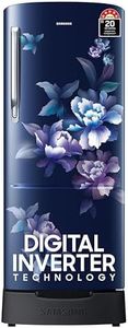 Samsung 183 L, 5 Star, Digital Inverter, Direct-Cool Single Door Refrigerator (RR20D2825HV/NL, Himalaya Poppy Blue, Base Stand Drawer)