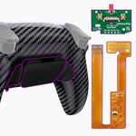 eXtremeRate Graphite Carbon Fiber Pattern Back Paddles Programable RISE Remap Kit for PS5 Controller BDM-030 040 050, Upgrade Board & Redesigned Back Shell & Back Buttons Attachment for PS5 Controller