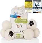 Feluna® Eco Dryer Balls for Tumble Dryer Set of 6 - Natural Fabric Softener Made from 100% Sheep Wool -Eco Dryer Balls Laundry Balls for Dryer