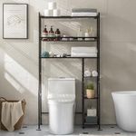 Lauren&Harold Over The Toilet Storage 33",6-Tier Over The Toilet Rack,Bathroom Organizer Shelf,Over The Toilet Storage Cabinet with Adjustable Feet,Freestanding Space Saver Rack for Restroom,Laundry…