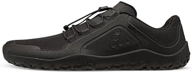 VIVOBAREFOOT Primus Trail II FG, Womens Recycled Breathable Mesh Off-Road Shoe with Barefoot Sole Obsidian