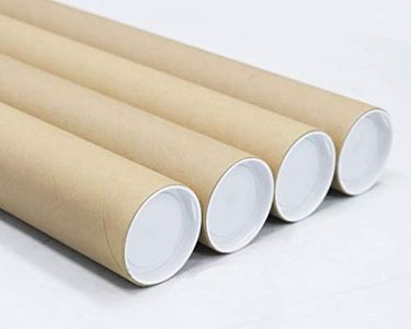 MagicWater Supply Mailing Tube - 3 in x 36 in - Kraft - 4 Pack - for Shipping and Storage of Posters, Arts, Crafts, and Documents