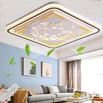 Mute Ceiling Fan Light with Lighting and Remote Control Ultra-Thin Ceiling Lamp Invisible Quiet LED Dimmable Ceiling Fans with Light for Bedroom Ceiling Fan for Kids Room Restaurant Office Chandelier