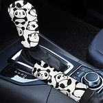 JEOCODY Auto Gear Shift Knob Cover Panda Pattern for Car SUV Universal Fit Decor Handle Protector Accessories Case for Women Gifts