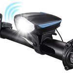 GOCART WITH G LOGO LED Bicycle Front Head Light with 5 Modes of Sounds & 3 Modes of Lighting