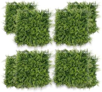 GarveeLife 12 Pcs 20" x 20" Grass Wall Panels, Artificial Hedge Panels Greenery Wall, Sun Proected Privacy Fence Screen Faux Grass Backdrop for Outdoor Indoor Garden Birthday Wedding Decor, 33 SQ FT