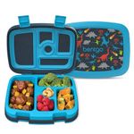 Bentgo Kids Prints Leak-Proof, 5-Compartment Bento-Style Kids Lunch Box - Ideal Portion Sizes for Ages 3 to 7 - BPA-Free, Dishwasher Safe, Food-Safe Materials (Dinosaur)