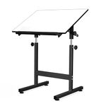 Isomars Drawing Drafting Board Table - Scholar Adjustable Height & Angle with White Laminated Plain Board 25.5"x35"