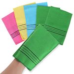 Molain 5Pcs Asian Exfoliating Washcloth Italy Towel Korean Exfoliating Mitt Dual-Sided Exfoliating Glove For Removing Dead Skin Callus Scrubbing Shower Spa Scrub Mitt Bath Accessories