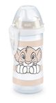 NUK Disney Lion King Kiddy Cup with Hard Spout, 300 ml, Leak-Proof, from 12 Months, BPA-Free, Beige, Pack of 1