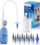 TIXDREEM Ear Wax Removal Tool, Manual Ear Irrigation Flushing System, Ear Flushing Kit | Ear Cleaning Kit Features 10 Replaceable Tips | 10Pcs Single Hole Nozzles, 1 Five Hole Nozzle, 250ml Water Cup (Ear Wax Cleaner)