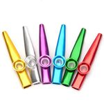 IIF 6 Kazoo Musical Instruments Aluminum Alloy Kazoo Sets with 6 Membrane Harmonica Musical Accompaniment for Guitar, Ukulele, Violin, Piano Keyboard